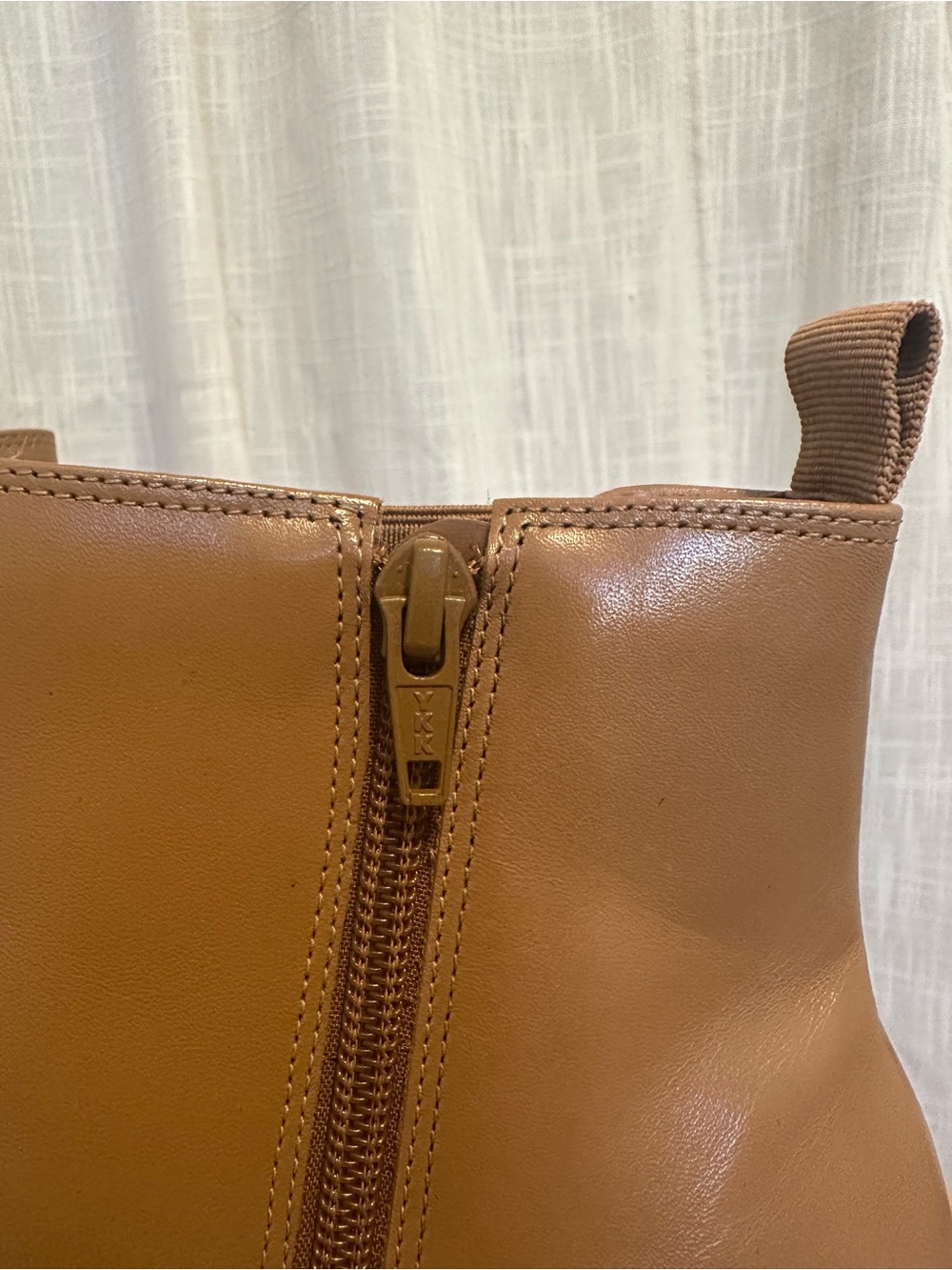 Gianni Bini Ah-Mazed Caramel Brown Block Heel Platform Chelsea Boots. - Picture 3 of 11